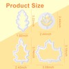 iwiio Autumn Leaf Cookie Cutters,Fondant Cutter,Maple Leaf, Oak Leaf, Aspen