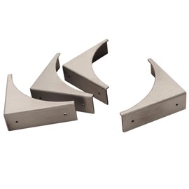 Guard Corner,4 Pcs Antique Iron Sheet Metal Angle Guard Box Table Cabinet Trunk Corner Protector Solid Metal Furnture Decor Edge Safety Guard Angle Shelf Bracket Cucumis (Silver)