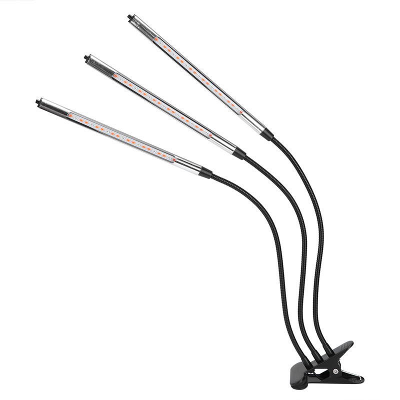 27w 3 Tube USB LED Grow Light with Clip Base