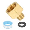PATIKIL 1/2" G Female x 1/4" NPT Male Brass Pipe