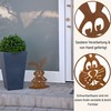 Rostikal Patina Rabbit Figurine for Easter Decoration, 30 x 19