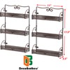 Deco Brothers 3 Tier Wall Mounted Spice Rack, 2 Pack,