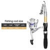 Fishing Pole Set Fishing Rod and Reel Combo,2PCS 2.1M/6.89FT Collapsible