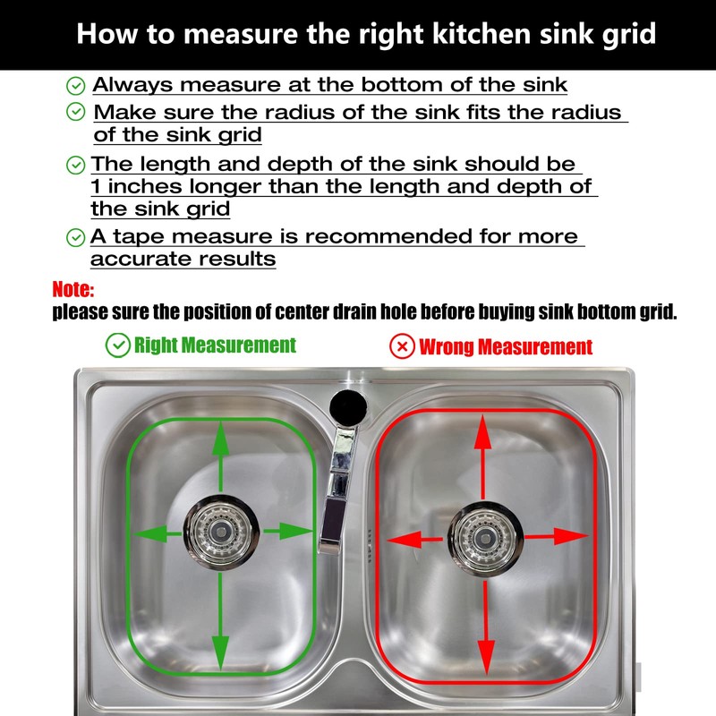 2Pack 304 Stainless Steel Sink Protector for Double Kitchen Sink