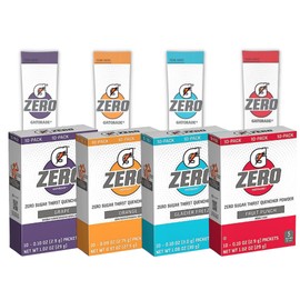 Gatorade G Zero Powder - Individual Packets Variety Pack, Assorted Flavors - (40 Packets)