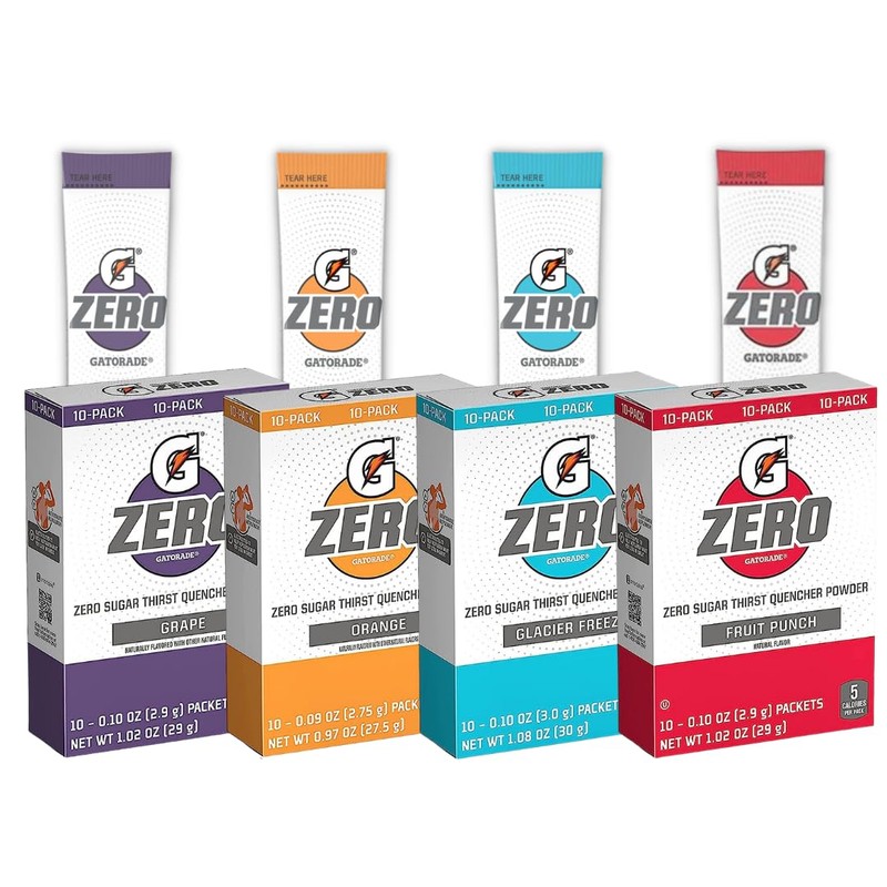 Gatorade G Zero Powder - Individual Packets Variety Pack, Assorted