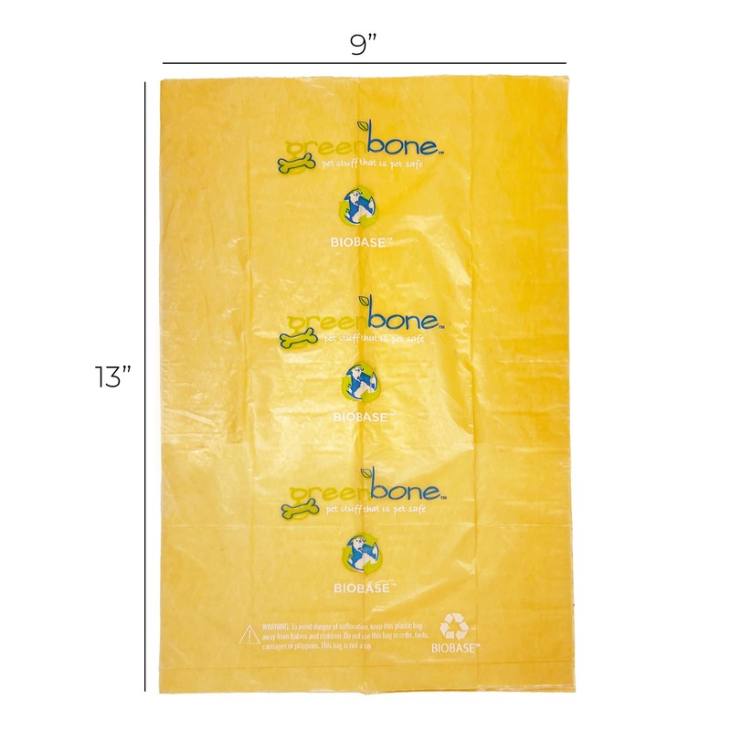 Greenbone BioBase Pet Poop Bags - 3 Rolls, 36 Bags