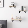 Vilobos Wall Mounted Floating Shelf Set of 3 Solid Wood