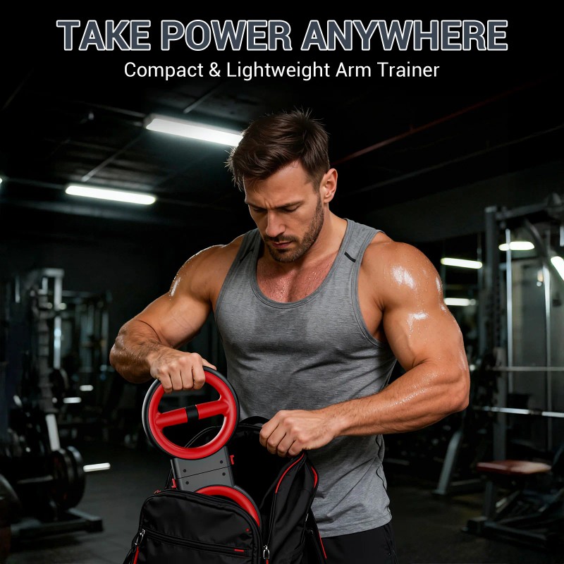 50 Lbs Max Resistance Chest Expander with Detachable BandsColour: Black