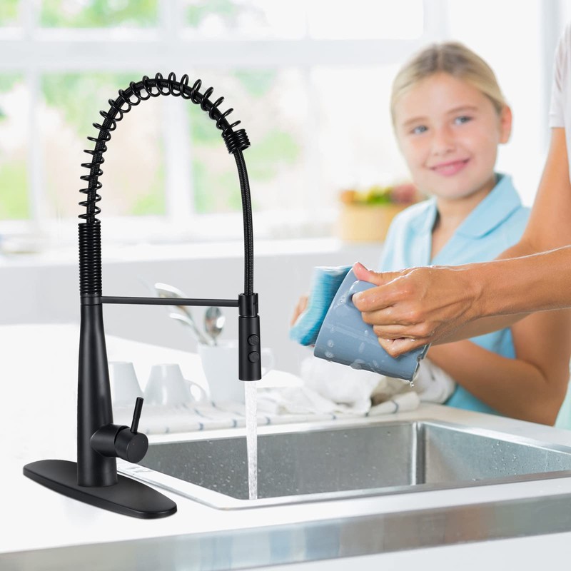 OYMOV RV Kitchen Faucet Chrome - Non-Metallic Bathroom Sink Faucets