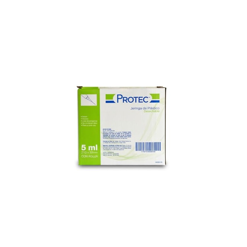 Protec Jeringas Hipod?rmicas 5 Ml Aguja 21G