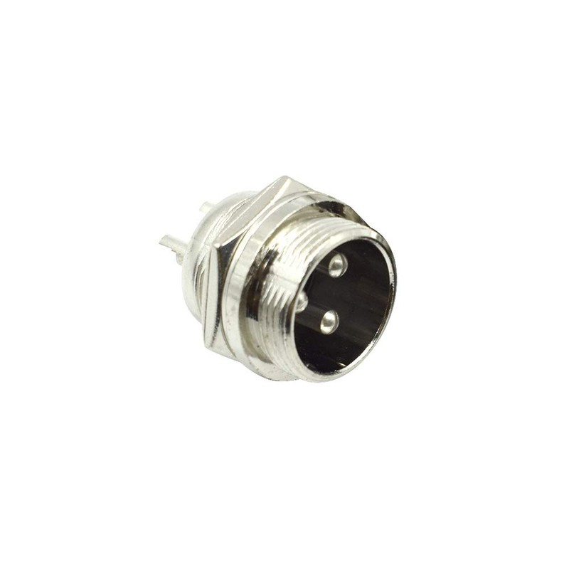 Hxchen Conector de panel hembra de metal de 3 pines