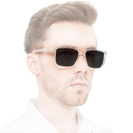 WEMOOTANTS Men’s Sunglasses Readers 1.5 for Large head Big Reading Sunglasses UV400 Protection 1.0 1.25 1.5 1.75 2.0 2.25 2.5 2.75 3.0 3.5 4.0 (Clear,150)