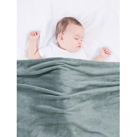 TILLYOU - Manta de forro polar para niños pequeños, 50 x 60 pulgadas, manta suave y cálida para niños y niñas, manta para bebés y niños, color gris