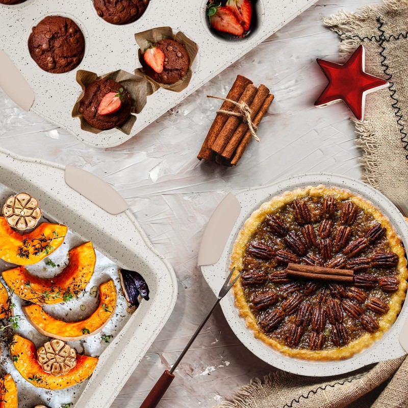 11-Piece Baking Pans Set Nonstick, Stackable Bakeware, Toxin-Free Baking Pans