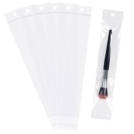 Morepack 2x10 Inches Hanging Hole Self Sealing Cellophane Bags Self Adhesive, 100 Pieces Clear Resealable Cellophane Bags with hanging header for Jewelry Necklace