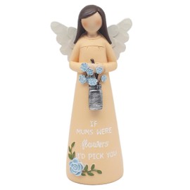 The Leonardo Collection Mother's Day Love & Affection Angel Cream For Home & Office | Home Decor Ornaments Gift For Women & Men | Beautiful For Indoor & Outdoor | Living Room Decor Ornaments