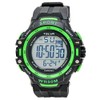 CREPHA TE-D281-GN Men's Watch, Digital, Waterproof, Multifunctional, Urethane Strap, Black