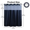 Final Friday Navy Blue Waffle Weave Shower Curtain with Snap