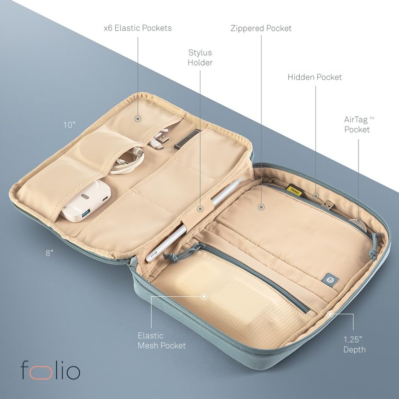 Folio Tech Pouch 2L Personal, Family, Work Travel Organizer for