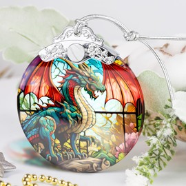 Christmas Ornament, 2024 Ornament, Stained Glass Decor, Dragon Ornaments for Christmas Tree, Christmas Hanging Decor, Christmas Tree Decoration, Holiday Ornament, Unique Gift Idea - Flying Dragon