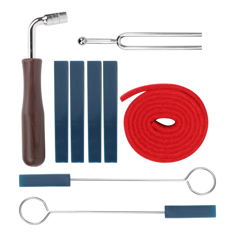 Piano Tuning Set Tool Mutes Wrench Fork Lever Felt Temperament