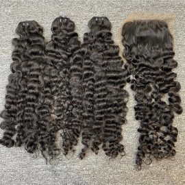 100% Human Hair Braiding Hair Wholesale Natural Wave High Quality Soft Afro Kinky Bulk Human Haircolor: 1pcs burmese curly, Stretched Length: 10 Inches