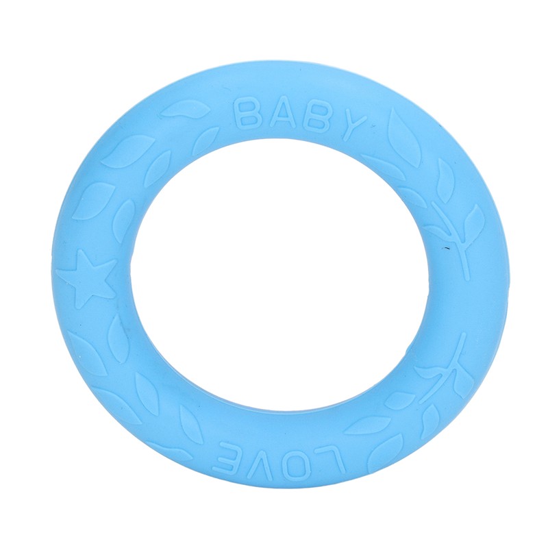 5pcs Baby Soft Silicone Teething Ring Toy Infant Safe Elastic