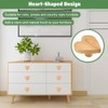 VCRANONR Pack of 6 Furniture Handles, Heart Shaped Wooden Handles