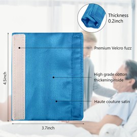 LKLKKC 4 Pack Satin Mask Strap Covers, Face Cushion Cover for Strap Headgear + 1 Pack Mask Cover | Protective Dust Cover | Keeps Supplies Clean and Protected | Storage Bag(Blue)