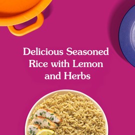 BEN'S ORIGINAL READY RICE™ Lemon and Herb Flavored Rice, Easy Dinner Side, 8.5 oz Pouch (Pack of 12)