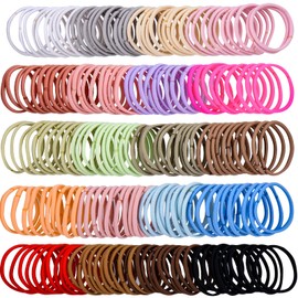 SKYii Baby Hair Ties 200Pcs Small Elastic Hair Ties for Baby Girls Infants Kids Toddlers - 20 Colors Ponytail Holders Hair Accessories for Girls