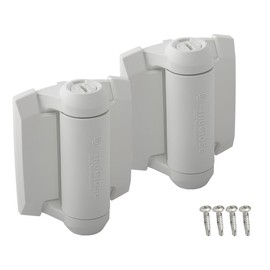 D&D Technologies TCA1S3WTS TruClose Regular Duty Self Closing Gate Hinge, for Metal Gates up to 66 Pounds, No Alignment Legs, for Square Gate Frame and Post, White, 2 Count