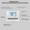Thermostat for Home Non-Programmable Single-Stage Systems,1 Heat / 1 Cool,Easy