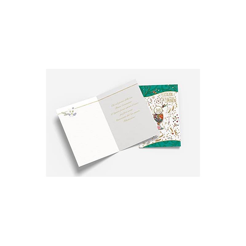 First Communion Card - Offset Print (Wheat Greeting)