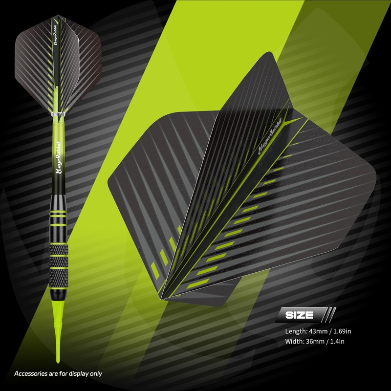 MageRabbit Dart Flights, Total 66Pcs,Standard Shape Dart Flight Set 22