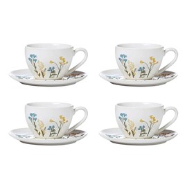 Lenox 896612 Wildflowers 8-Piece Espresso Cups & Saucers Set