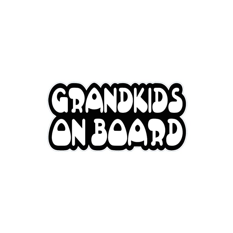 Grandkids Grand Kids On Board Bumper Safety Car Sticker/Decal 5