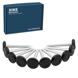 XIKE 10 Pcs 2" Nylon Garage Door Roller 4" Stem, MAX Quiet, Durable and Waterproof Types, Using 6200-2RS Precision Bearings.