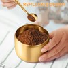 holoith Sugar Container with Glass Lid and Spoon - 10oz