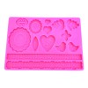 n Molde Flores Corazon Decoracion Reposteria Pastel Fondant
