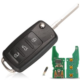 Remote Control Key Card Car Key Shell for VW Beetle EOS Golf 6 Jetta T1guan Seat Skoda Fabia 434 MHz ID48 Chip
