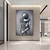 JNAOZI 3D Lovers Sculpture Metal Figure Statue Canvas Painting Love