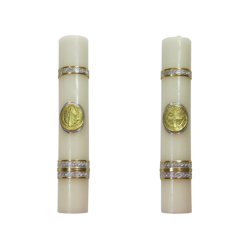 Saint Benedict Candle Religious Catholic Candle Vela De San Benito