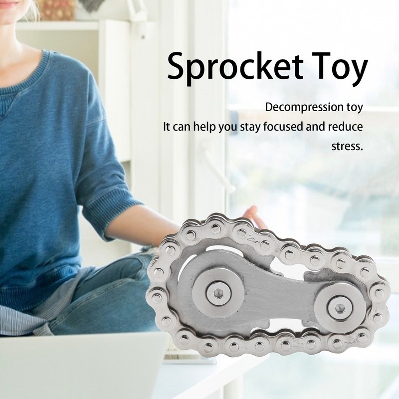 Sprocket Fingertip Gearwheel Rotating Sprocket Flywheel Toy Relieve Stress Decompression