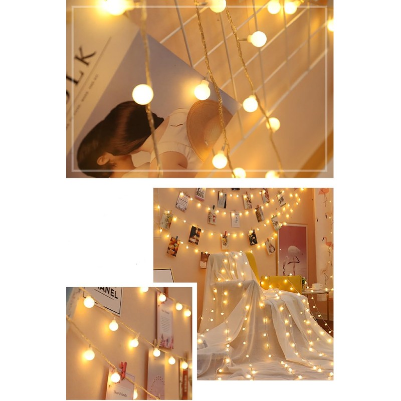 WFGGEH Globe String Lights, 10ft 20 LED USB Powered Globe
