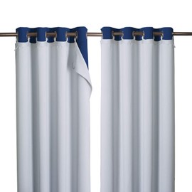 NICETOWN Blackout Curtain Liners for Sheer Curtains, White Blackout Liners for Windows, Detachable Ring Included, Thermal Curtan Liners for 63" Length Drapes, Set of 2, W50 x L59 Each Panel