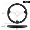 QYMOPAY 14"Racing Steering Wheel, Perforated Leather Trim Stitch Steering Wheel