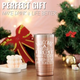 Onebttl Shakespeare Gifts for Women Men - Funny Tumbler 20oz/590ml Double Wall Vacuum Insulated Stainless Steel Tumblers Cups with Lid & Straw - Hamlet Rosegold