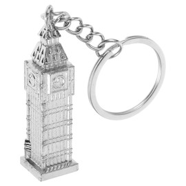 Garneck London Big Ben Pendant Keyring Vintage Style London Souvenir Keyring Key Chain For Bag Zinc Alloy Silver